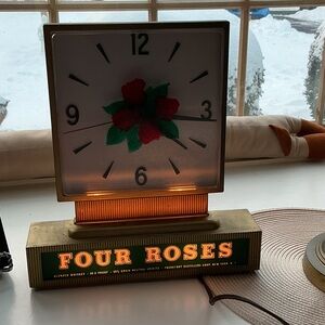 Vintage Four Roses Clock